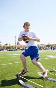 high school quarterback usually does the same football drills and ...